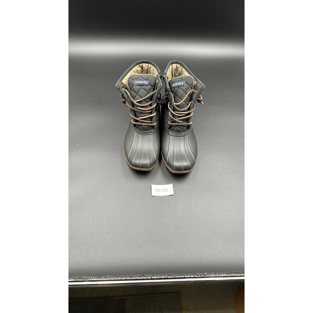 Sperry Top-Sider Saltwater Quilted Duck Boots Black Women's Size 7